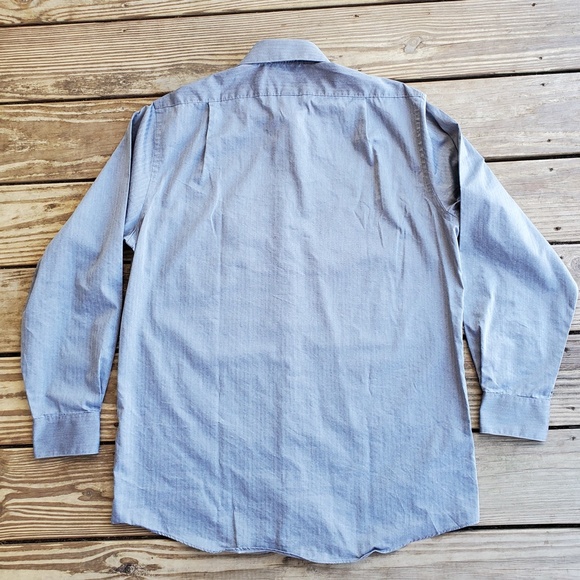 Van Heusen Men's Dress Shirt Silvery/Grey Classic Fit Wrinkle Free 15.5 32/33 - Picture 8 of 12